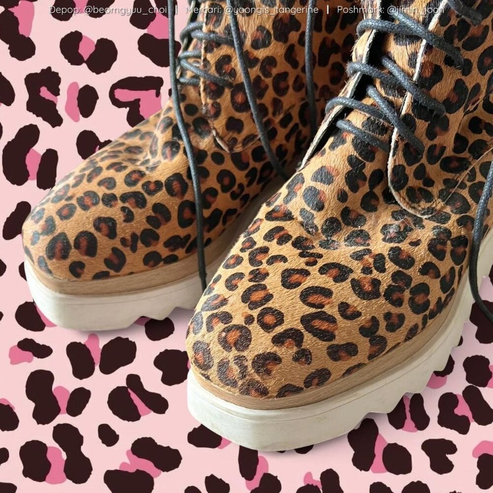 Leopard Print Platform Boots - image 2